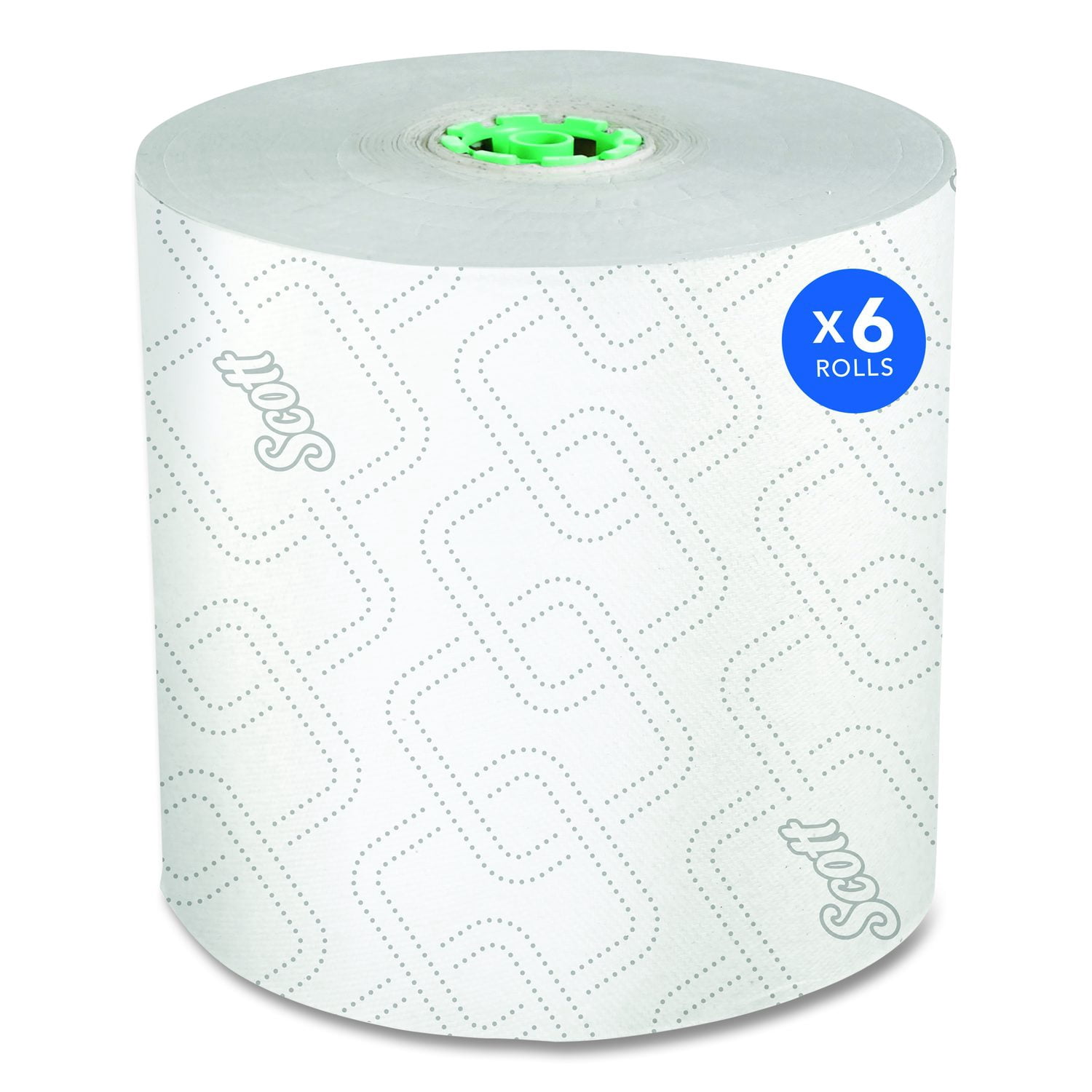 Scott® Pro Hard Roll Paper Towels with Elevated Scott Design for Scott Pro Dispenser, Green Core Only, 1-Ply, 1,150 ft, 6 Rolls/CT