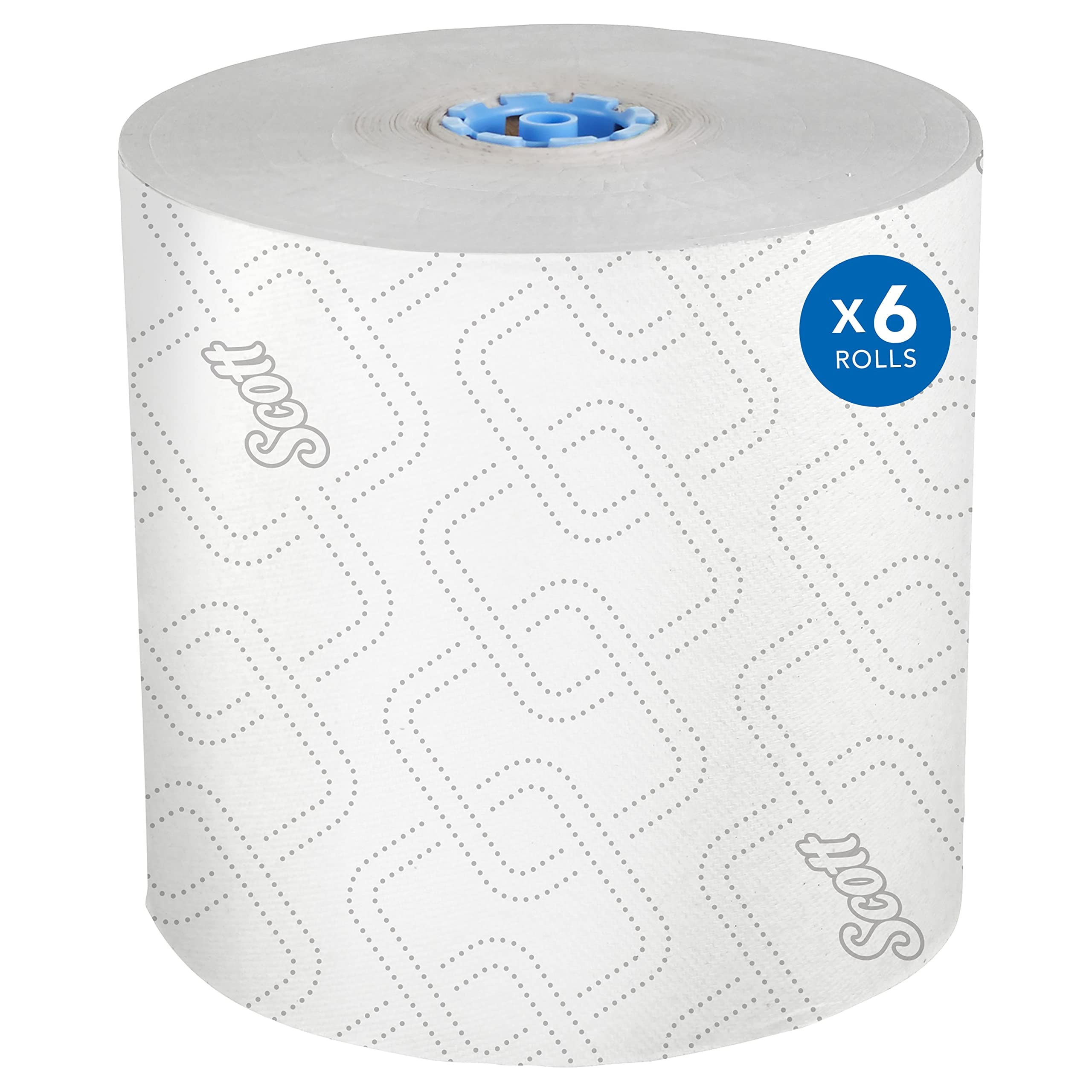 Scott Pro High-Capacity Hard Roll Towels (25702), With Elevated Design And  Absorbency Pockets, For Blue Core Dispensers, White, (1,150,/Roll, 6 