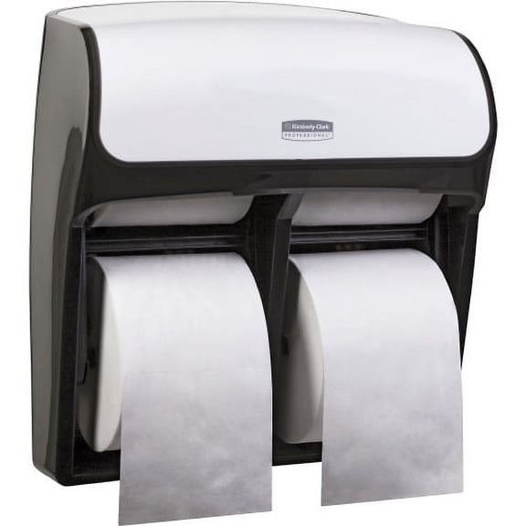 Scott Pro High-Capacity SRB Bath Tissue Dispenser Roll Dispenser - 4 x Roll - 12.8" Height x 11.3" Width x 6.2" Depth - Plastic - White - Compact, Durable