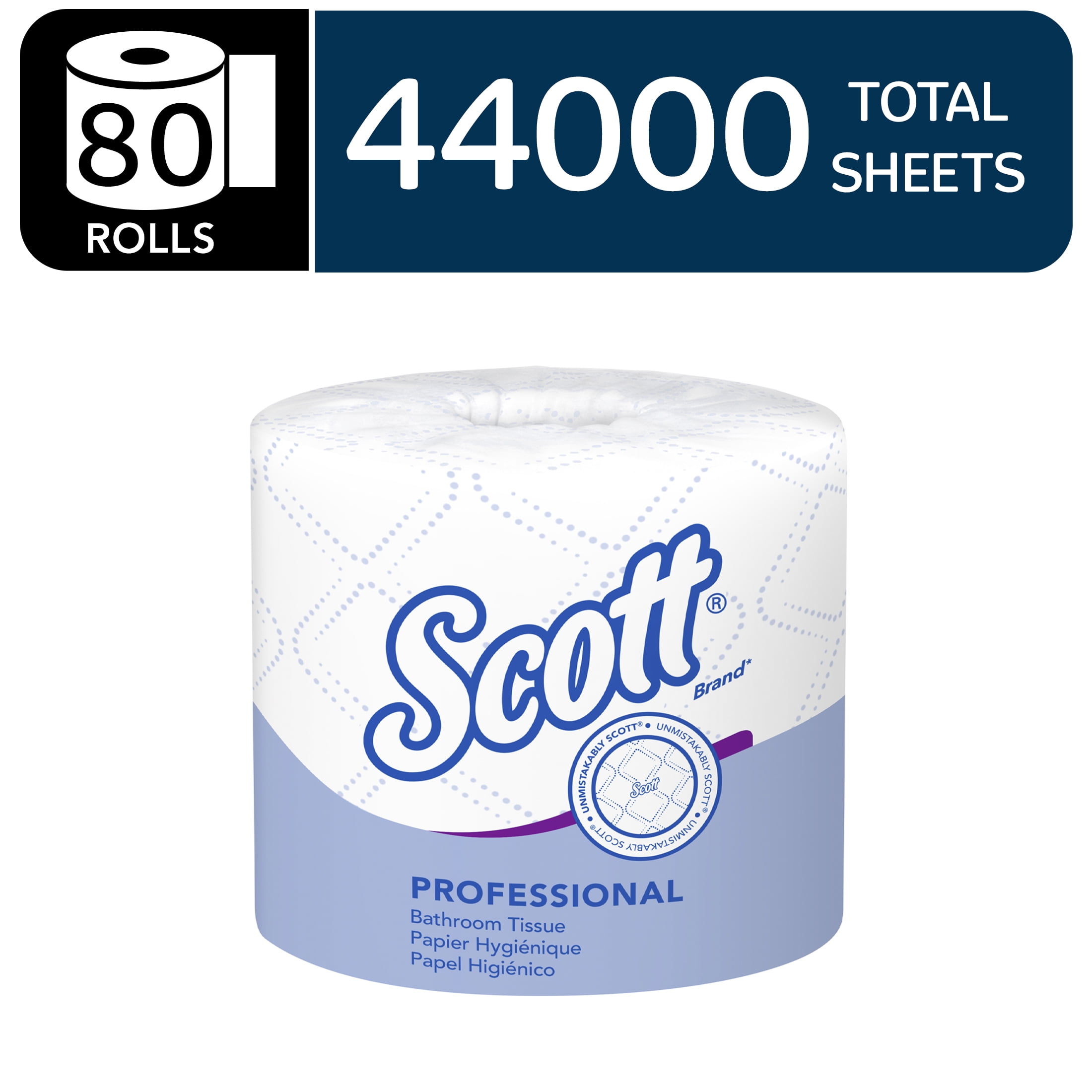 Scott Standard Roll Bulk Toilet Paper (04460), 2-Ply, Individually ...