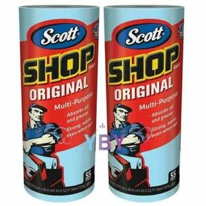 Scott Professional Multi Purpose Shop Paper Towels 55 Sheets Roll 2 Rolls
