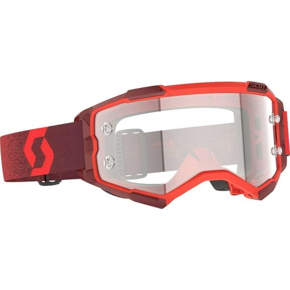 SCOTT Fury Goggle Red with Clear Works Lens for Offroad Riding