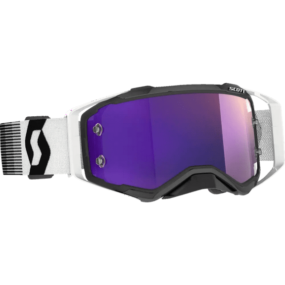 Scott Prospect MX Offroad Goggles Premium Black/White w/Purple Chrome Lens