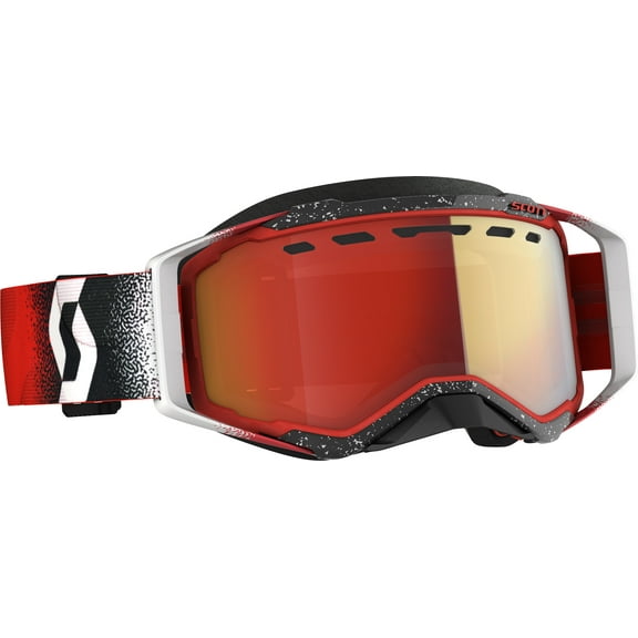 Scott Prospect Snow Cross Goggles Red/White w/Red Chrome Lens