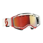 Scott Prospect Snowcross Unisex-Adult Snowmobile Goggles White/Red Light Sensitive/Red Chrome/One Size 278603-1030341
