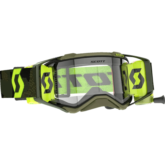 Scott Prospect Super Works Film System Goggles (One Size Fits Most, Green/Yellow / Clear Works Lens)