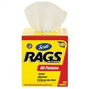Scott Rags in a Box Unscented Durable Disposable Towels 10x12 for Commercial Use, 200 Count