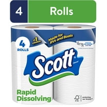 Scott Rapid-Dissolving Toilet Paper, 12 Double Rolls, 231 Sheets per Roll  (2,772 Total) 