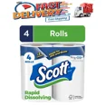 thumbnail image 1 of Scott Rapid-Dissolving Toilet Paper, 4 Double Rolls, 1 of 6