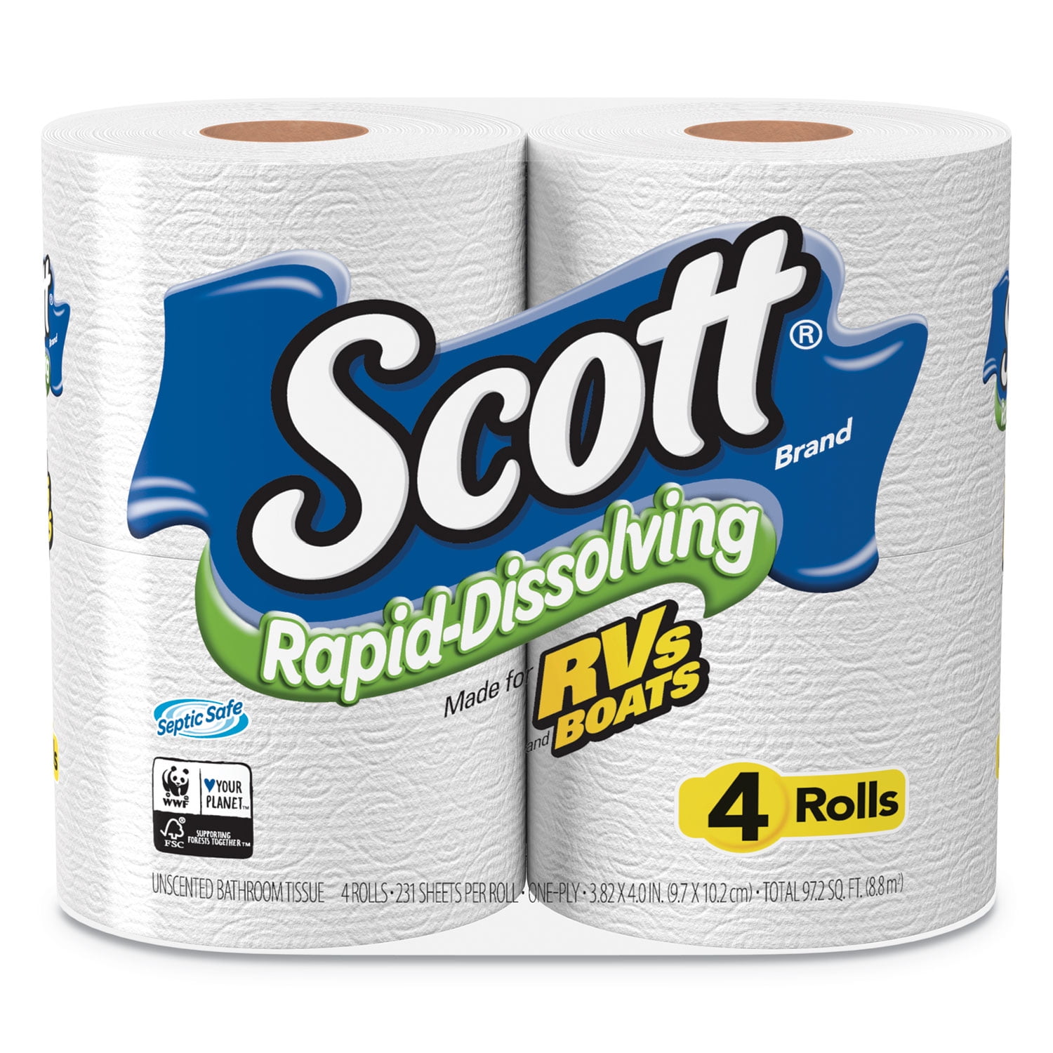 Scott Rapid Dissolving Toilet Paper Bath Tissue Septic Safe 1