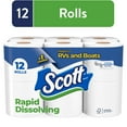 Scott RapidDissolving Toilet Paper for RVs & Boats, 12 Double Rolls