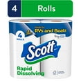 thumbnail image 1 of Scott Rapid-Dissolving Toilet Paper for RVs & Boats, 4 Double Rolls, 1 of 11