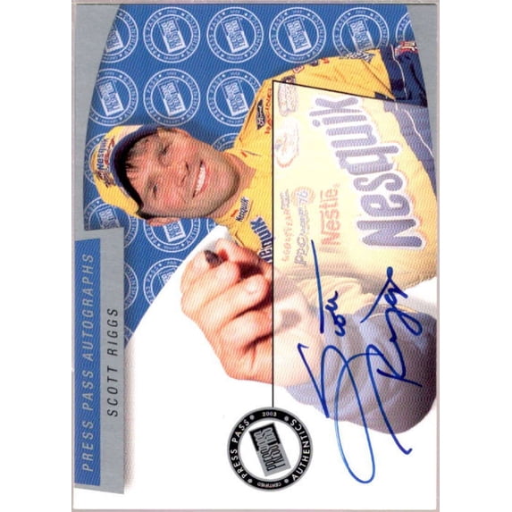 Scott Riggs Card 2002 Press Pass Autographs #57