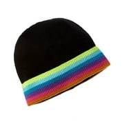 Scott & Scott London Rainbow Stripe 2.0 Cashmere Hat, Black