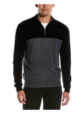 Vince womens Mock Neck Wool & Cashmere-Blend Sweater, L, Grey