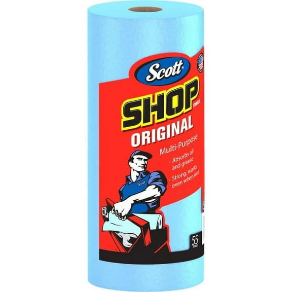 Scott Shop Roll Towels Fresh - 10.40" x 11"- Absorbent, For Multi Surface - 55 Quantity per Roll - 12 / Carton