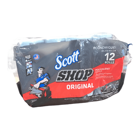 Scott Shop Towels (55 sheets/roll, 12 rolls)