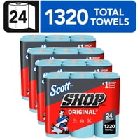 24 Rolls (4-pk x 6ct) Scott Original Blue Shop Paper Towels