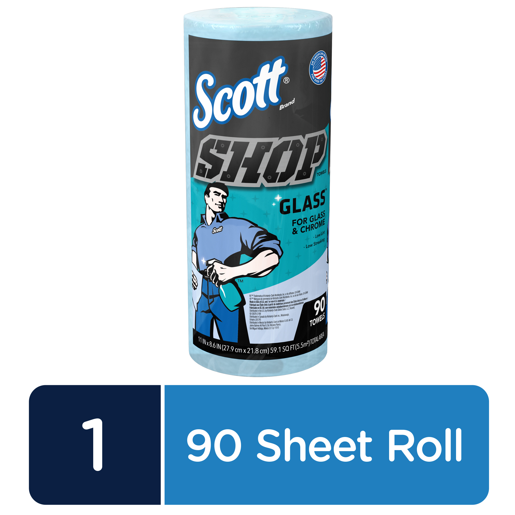 Scott Shop Towels Glass, 1 Roll, 90 sheets - image 1 of 8