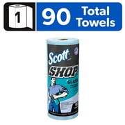 Scott® Shop Towels Glass™ (32896), Blue Shop Towels for Glass, Mirrors and Chrome, 8.6"x11" sheets (90 Towels/Roll, 12 Rolls/Case, 1,080 Towels/Case)