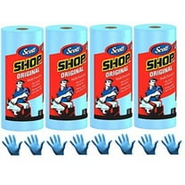 Scott Shop Towels, Strong and Absorbent Multi-Purpose Blue Disposable Towels, 55 Sheets per Roll, 4 Rolls 220 Sheets
