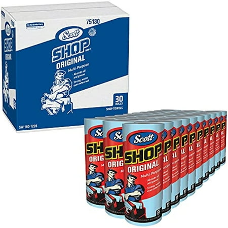 Scott Shop Towels for Clean Change Oil Garage Perforated Easy Tearing Disposable Paper, 110 pack