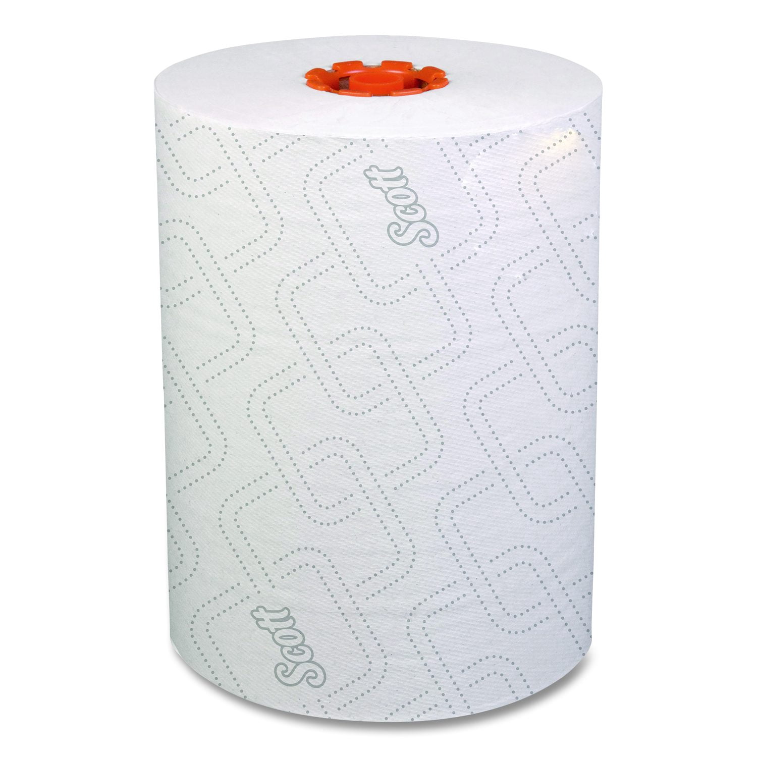 Scott® Slimroll Towels, 1-Ply, 8" x 580 ft, White/Orange Core, 6 Roll/Carton