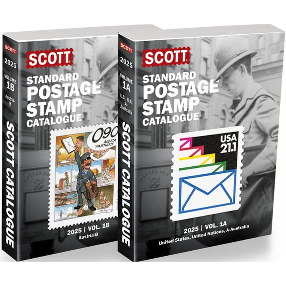 Scott Stamp Postage Catalogues: 2025 Scott Stamp Postage Catalogue Volume 1: Cover Us, Un, Countries A-B (2 Copy Set): Scott Stamp Postage Catalogue Volume 1: Us, Un and Contries A-B (Paperback)