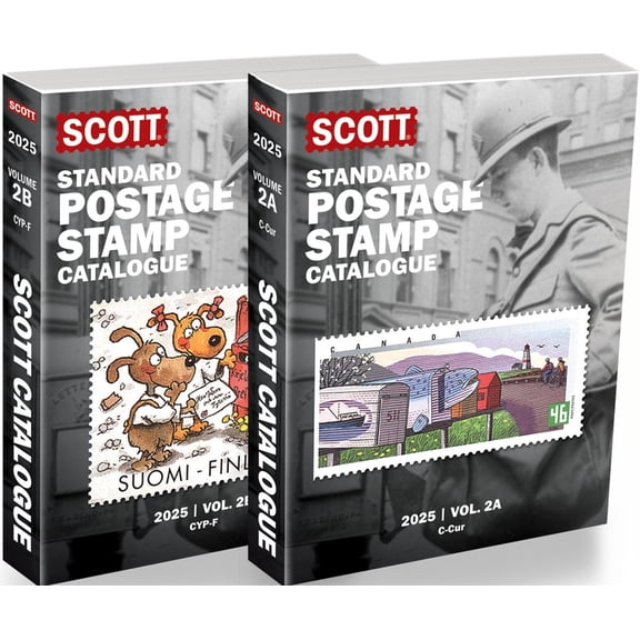 Pre-Owned Scott Stamp Postage Catalogues: 2025 Scott Stamp Postage Catalogue Volume 2: Cover Countries C-F (2 Copy Set): Scott Stamp Postage Catalogue Volume 2: Countries C-F (Paperback)