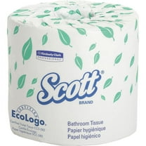 Scott Standard Bathroom Tissue - 1 Ply - 4" x 4.10" - 1210 Sheets/Roll - White - For Bathroom - 80 / Carton | Bundle of 5 Cartons