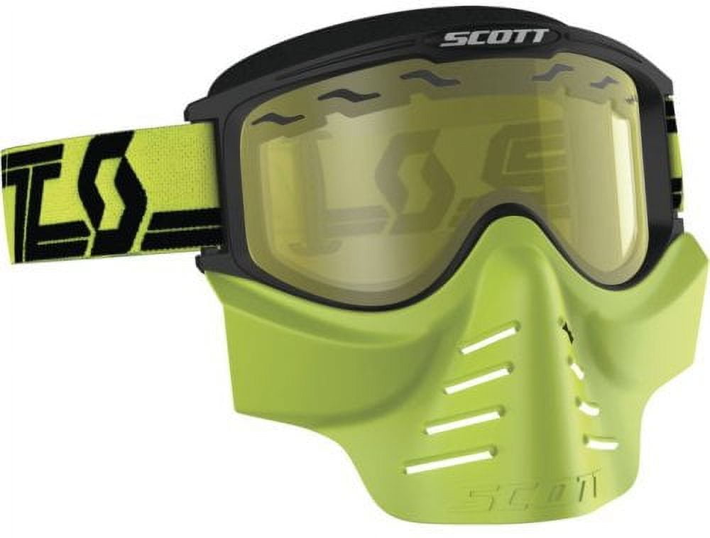 Masque SCORT Enduro Primal Safari - Noir/Blanc Avec Verre Jaune Antibuée - Neuf