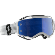 Scott USA Fury Goggles (OSFM, White / Blue Chrome Works Lens)