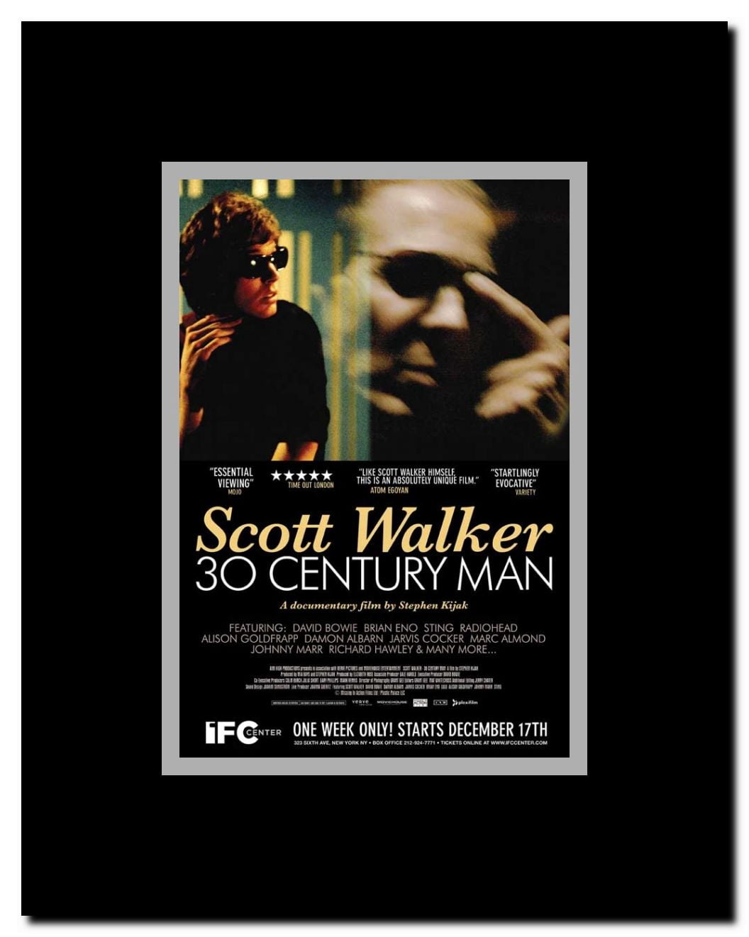 Scott Walker 30 Century Man Framed Movie Poster
