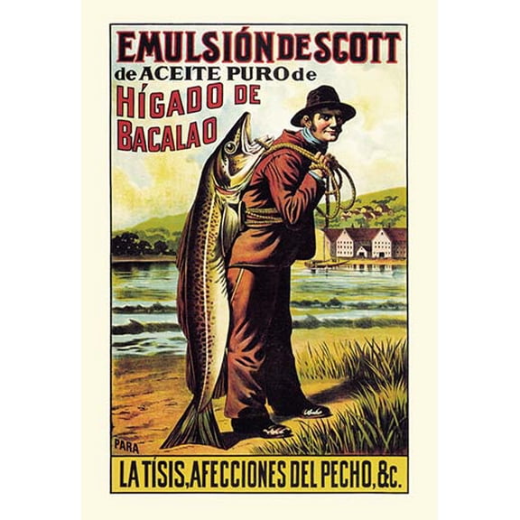 Scott's Emulsion of Cod Oil Museum quality giclee print canvas wrap(20" x 30")