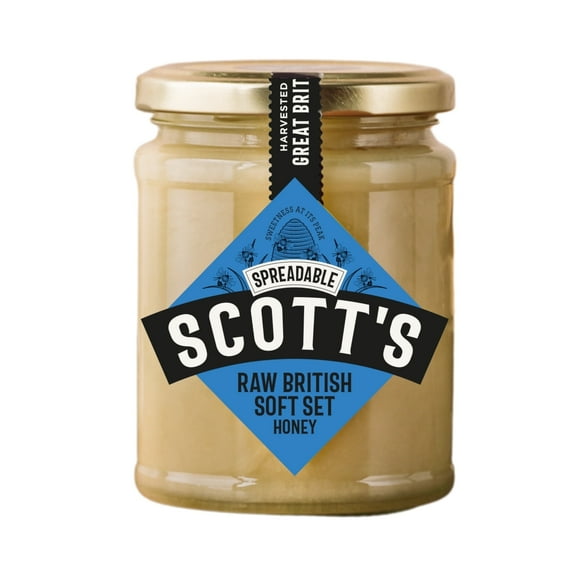 Scott's Honey - British Soft Set Honey, 100% Pure & Natural, Creamy Velvet Texture - 340g Jar