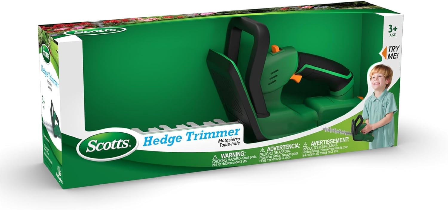 Scott's Role Play Kids Hedge Trimmer - Battery Operated Hedge Trimmer for Kids - Fun Pretend Play Tool for Outdoor Experience - Safe and Realistic Design for Little Landscapers. Ages 3+