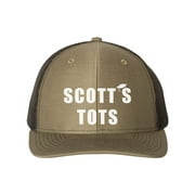 Scott's Tots Hat, Scott's Tots, The Office Hot, Trucker Hat, The Office Lover, Adjustable, Baseball Cap, The Office Cap, White Text, Loden/Black