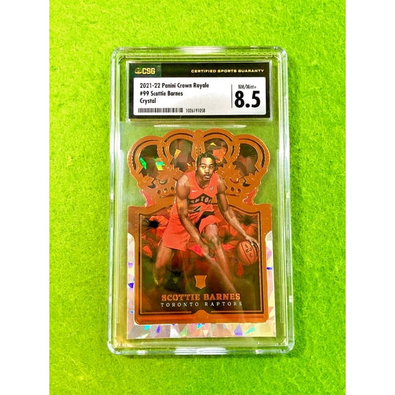 Scottie Barnes CRYSTAL PRIZM BRONZE ROOKIE CARD 2021 Crown Royale RC SP CSG 8.5