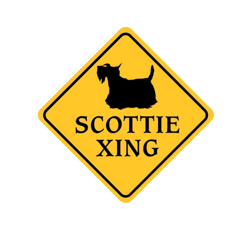 Scottie Dog Crossing Sign - Scottish terrier sign - Cute Scottie Décor ...