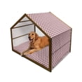 thumbnail image 1 of Scottie Dog Pet House, Hairy and Fluffy Adult Terrier and Bones on Pink Background, Outdoor & Indoor Portable Dog Kennel with Pillow and Cover, 5 Sizes, Pale Pink and Black, by Ambesonne, 1 of 4