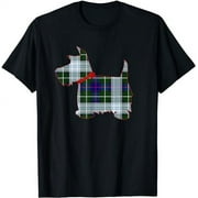 Scottie Dog Scottish Terrier MacKenzie Tartan Blue Plaid T-Shirt