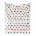 thumbnail image 1 of Scottie Dog Soft Flannel Fleece Throw Blanket, Repeating Pattern of Soft Pastel Colored Happy Little Dachshund Breeds, Cozy Plush for Indoor and Outdoor Use, 70" x 90", Multicolor, by Ambesonne, 1 of 6