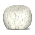 thumbnail image 1 of Scottie Dog Storage Toy Bag Chair, Hand-drawn Tiling Sketched Pattern of Playful Animals Different Poses, Stuffed Animal Organizer Washable Bag, Small Size, Off White and Dust, by Ambesonne, 1 of 3