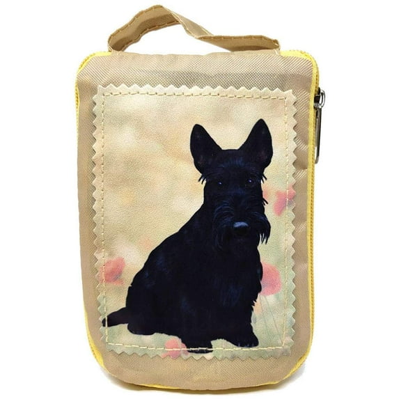 Scottie Foldable Tote Bag - Durable, Waterproof - Zippered Market Tote