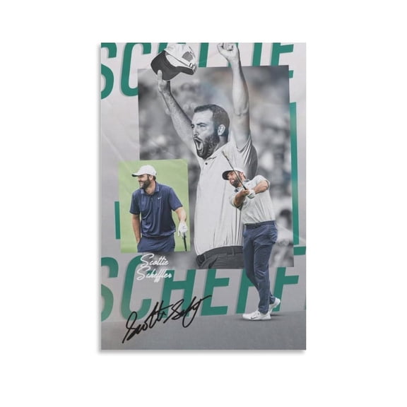 Scottie Scheffler Canvas Poster Home Decor Poster Wall Art Hanging Picture Print Bedroom Decorative Painting Posters Room Aesthetic 20x30inch(50x75cm)