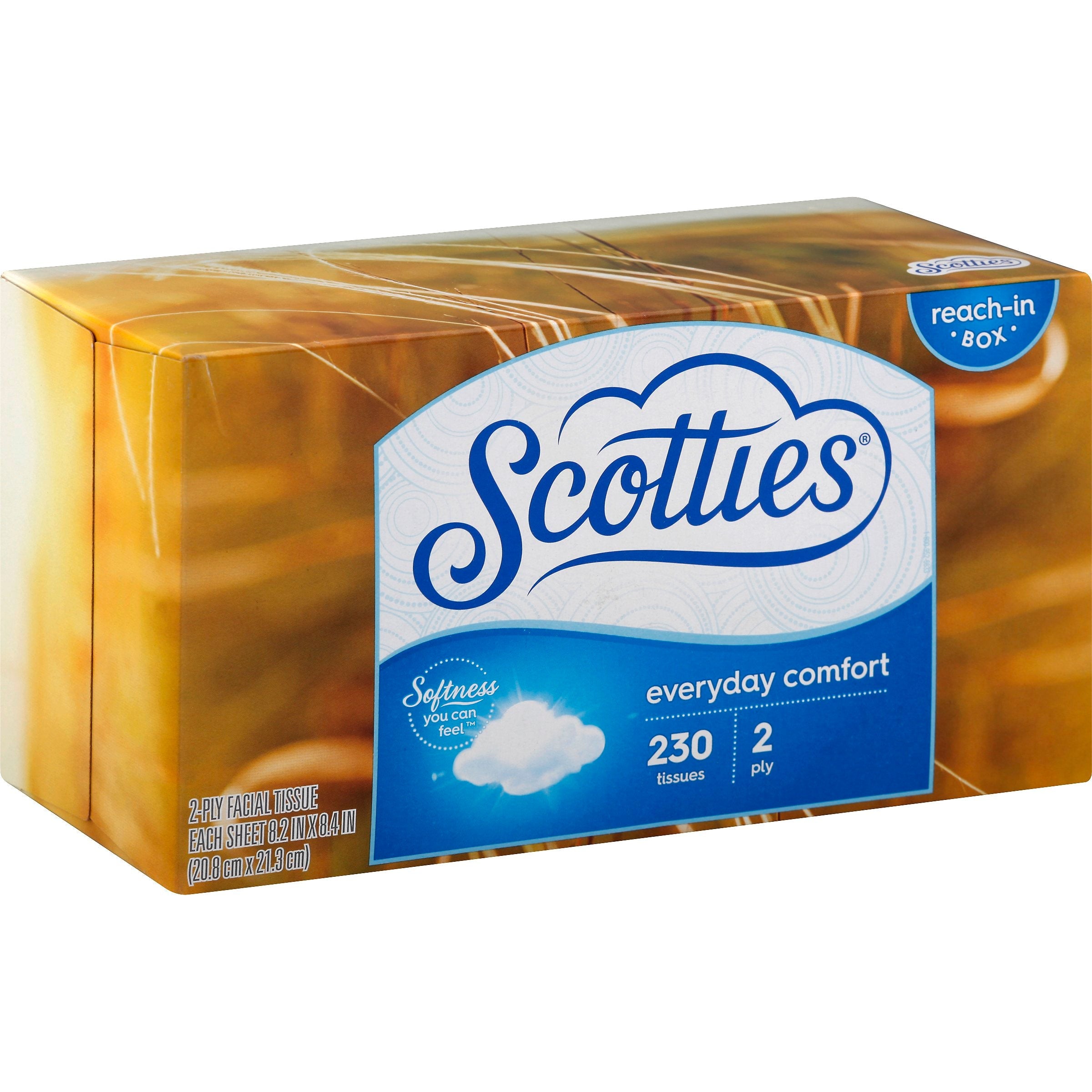 Scotties Everyday Comfort Facial Tissues, 230 Count