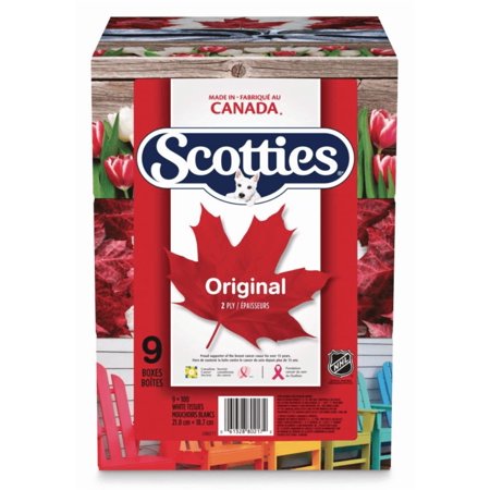Scotties Facial Tissues, 2-Ply, 126-Sheets, 9-Pack