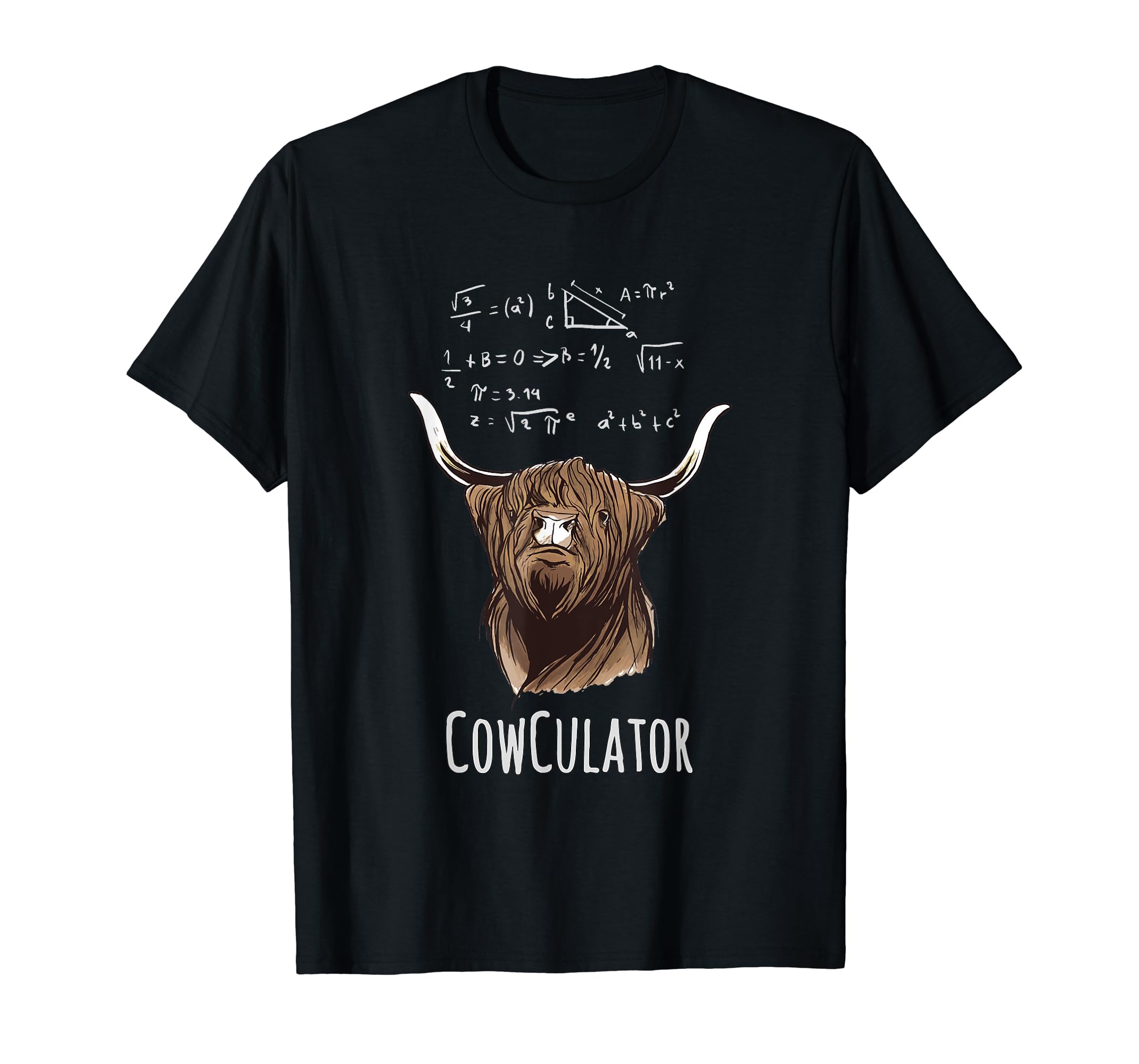 Scottisch Cow Cowculator Scottish Highland Cattle T-Shirt - Walmart.com