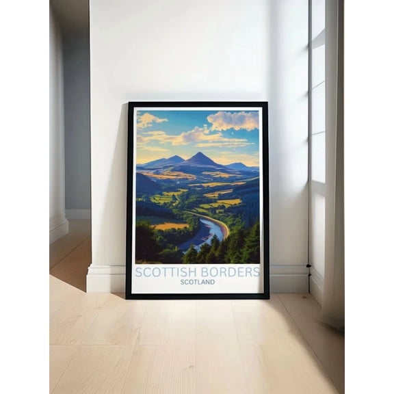 Scottish Borders Art - Scotts View Poster - Scottish Borders Print Art Home Decor Office Wall Art