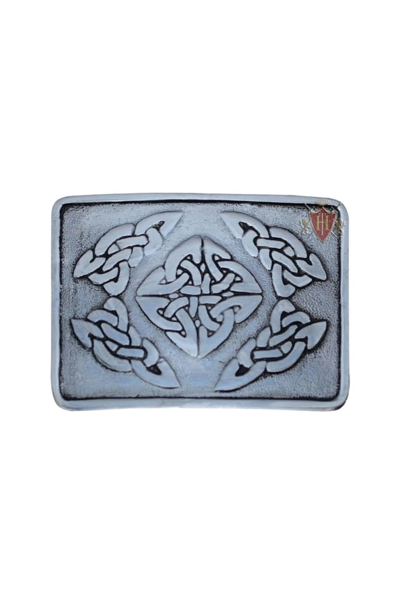 Scottish Celtic Design Black Color Filing Kilt Buckle
